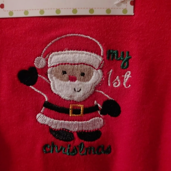 Baby Gear My First Holiday Grow With Me Embroidery Bodysuit Set 3-6 M 6-9 M - Picture 7 of 8